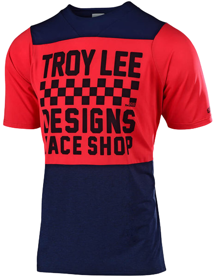 TROY LEE DESIGNS MAGLIA SS SKYLINE CHECKERS NAVY/RED LARGE 