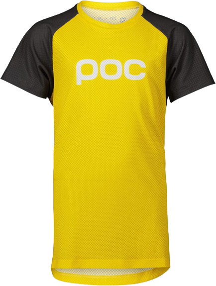 POC MAGLIA Y'S ESSENTIAL MTB TEE AVENTURINE YELLOW SYLVANITE GREY 