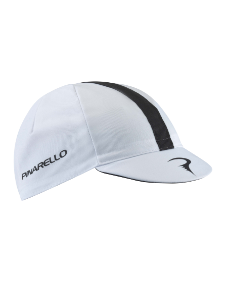 PINARELLO CAPPELLINO BIANCO LOGO NERO 