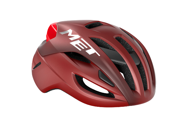 MET RIVALE MIPS® ROAD ROSSO METALLIZZATO | LUCIDO