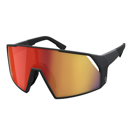 SCOTT OCCHIALE PRO SHIELD NERO LENTE ROSSO CROMO