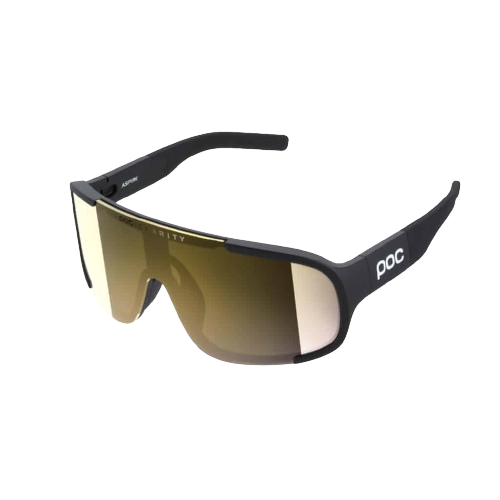 POC OCCHIALE ASPIRE URANIUM BLACK CLARITY ROAD PARTLY SUNNY GOLD CAT 2