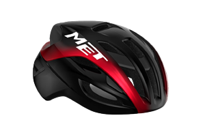 MET RIVALE MIPS® NERO ROSSO METALLIZZATO | LUCIDO