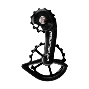 CERAMICSPEED ACCESSORIO GABBIA CAMBIO OSPW CON PULEGGE CARBONIO 12 VELOCITÀ NERO SHI DA 9200+ULT8100