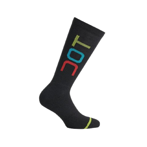 DOTOUT CALZINO NERO CON SCRITTA MULTICOLOR
