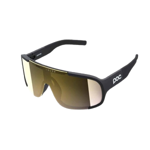 POC OCCHIALE ASPIRE URANIUM BLACK CLARITY ROAD PARTLY SUNNY GOLD CAT 2