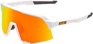 100% OCCHIALE S3 SOFT TACT WHITE - HIPER RED MULTILAYER MIRROR LENS