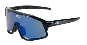 KOO OCCHIALE DEMOS BLACK BLUE LENS BLUE SKY MIRROR CAT 3