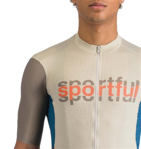 SPORTFUL SUPERGIARA LOGO JRS SS25 - ABBEY STONE/OLIVE GREEN
