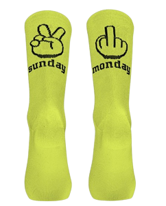 NORTHWAVE CALZINO SUNDAY MONDAY YELLOWFLUO