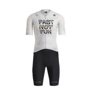SPORTFUL GRAVEL SUITE BODY BIANCO/NERO GO FAST NOT FUN SS25