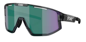 BLIZ OCCHIALI FUSION NERO CRISTALLO LENTE MARRONE VERDE MIRROR